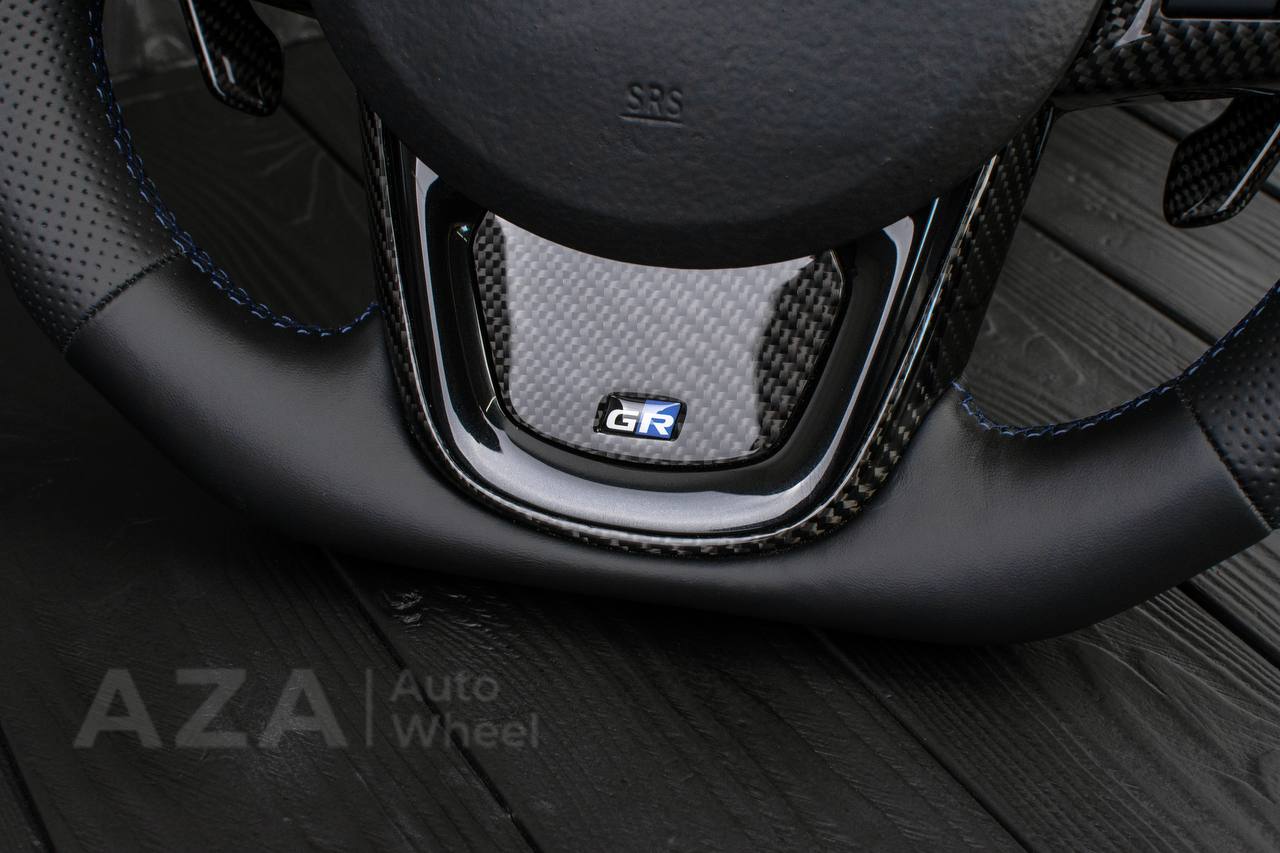 Steering wheel 2020+ TOYOTA SUPRA A90/A91+ Napa/Perforated leather/Blue stripe - Image 9