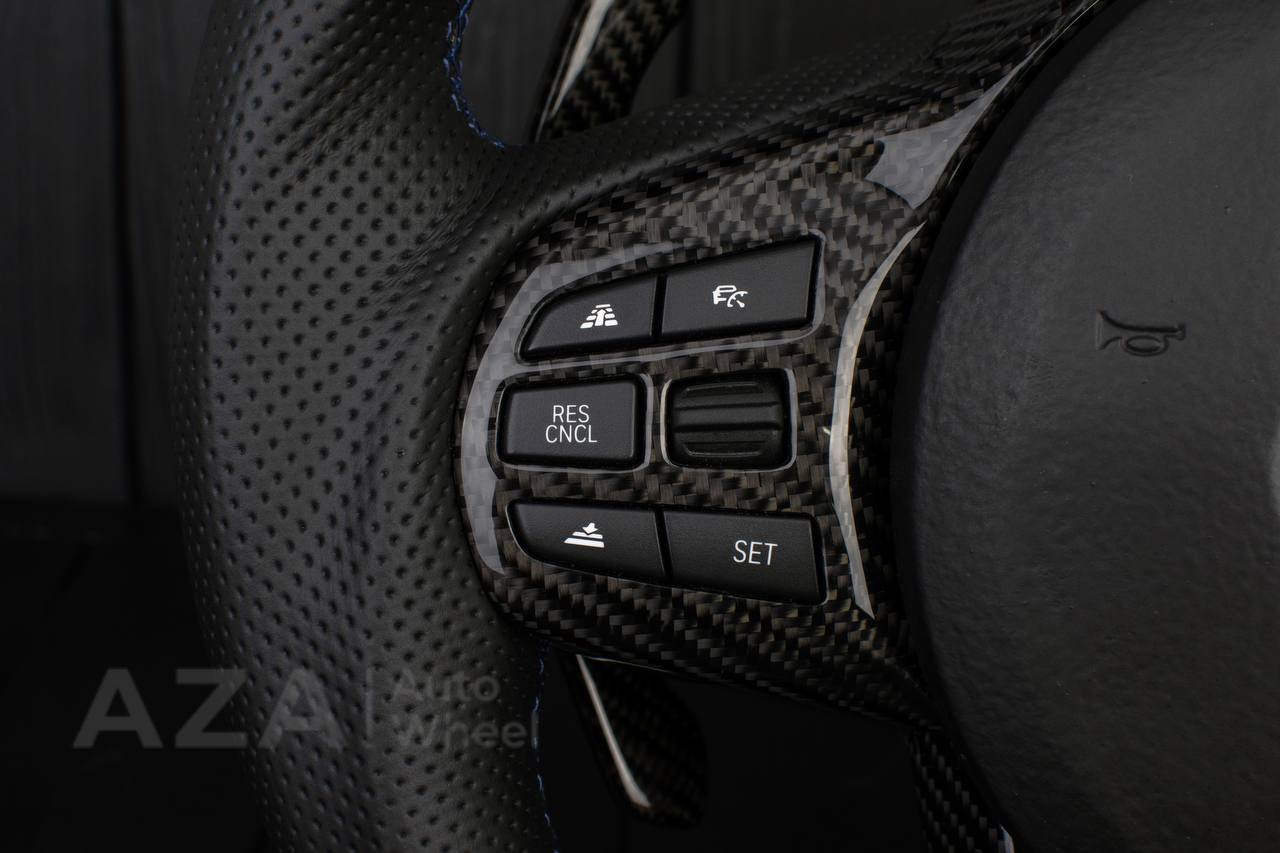 Steering wheel 2020+ TOYOTA SUPRA A90/A91+ Napa/Perforated leather/Blue stripe - Image 10