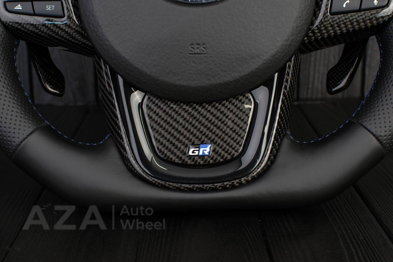 Steering wheel 2020+ TOYOTA SUPRA A90/A91+ Napa/Perforated leather/Blue stripe - Image 11