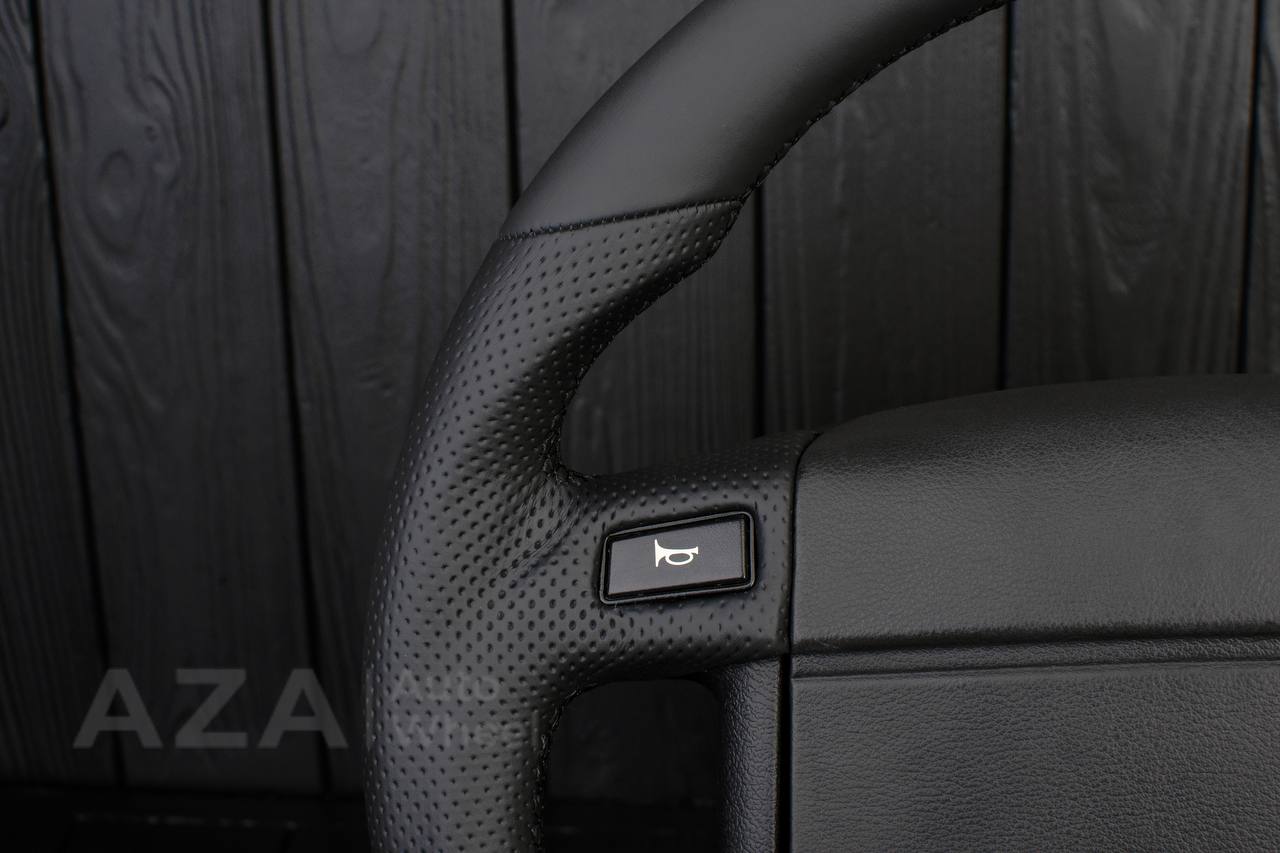 Steering Wheel Fox Body Ford Mustang GT Cobra SVT Saleen Roush Napa/Perforated leather/Blue stripe (can be any color stripe and stitching) - Image 6