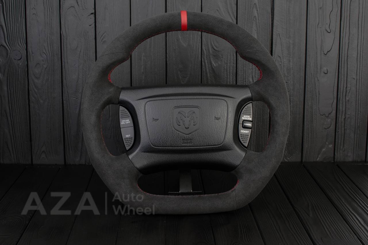 Steering Wheel Dodge Ram Dakota 2nd Gen 1998-2002 Alcantara/Red stripe (can be any color)