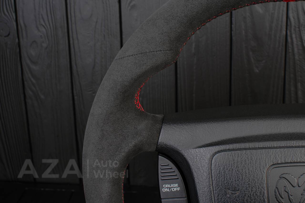 Steering Wheel Dodge Ram Dakota 2nd Gen 1998-2002 Alcantara/Red stripe (can be any color) - Image 8