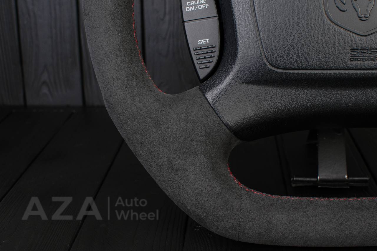 Steering Wheel Dodge Ram Dakota 2nd Gen 1998-2002 Alcantara/Red stripe (can be any color) - Image 9