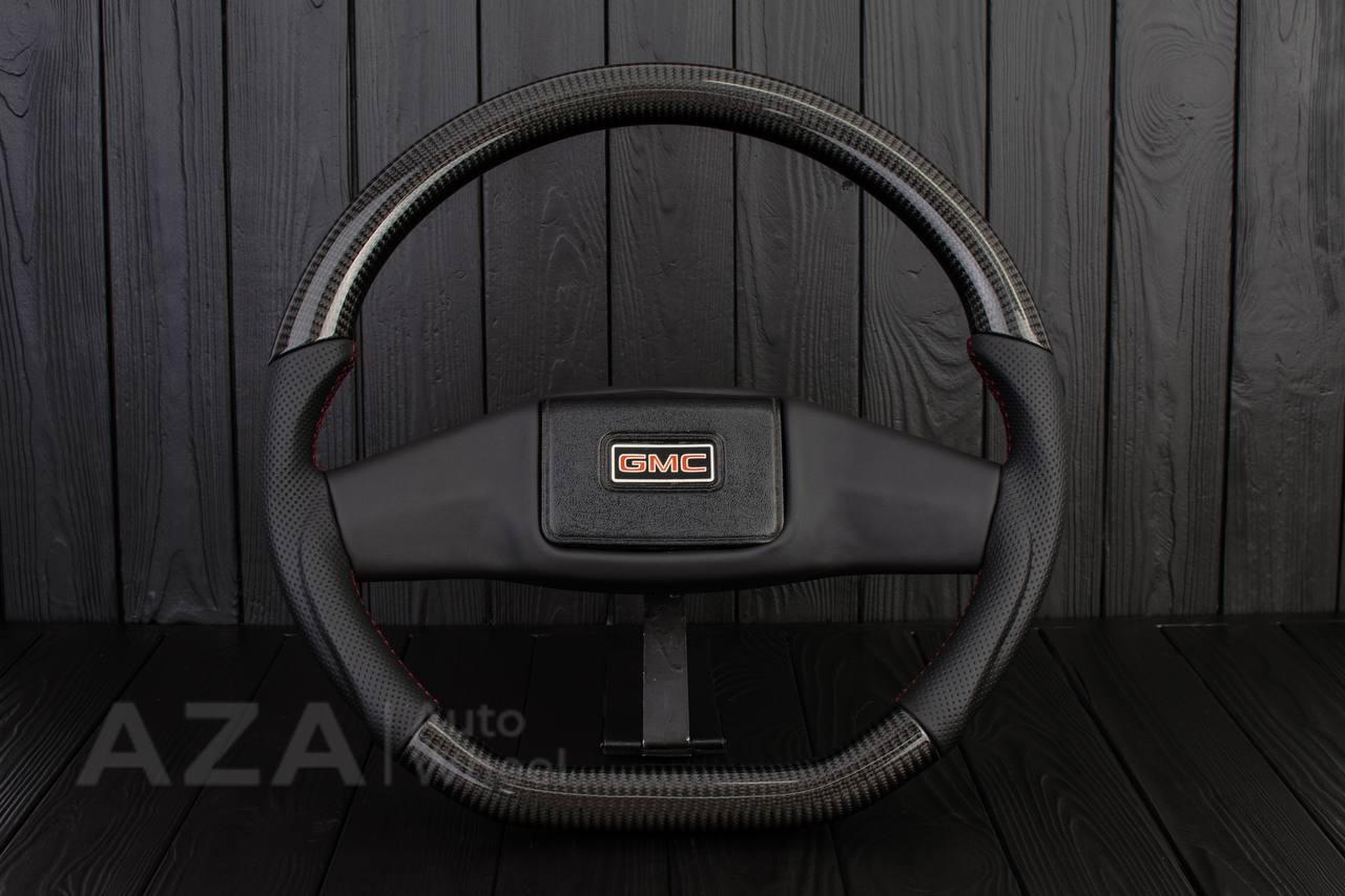 Steering wheel Square Body GM C/K/C10/C5/K5/K10/K20/K30 (1973-1987) Carbon fiber/Perforated leather (can be any color stitching and stripe)