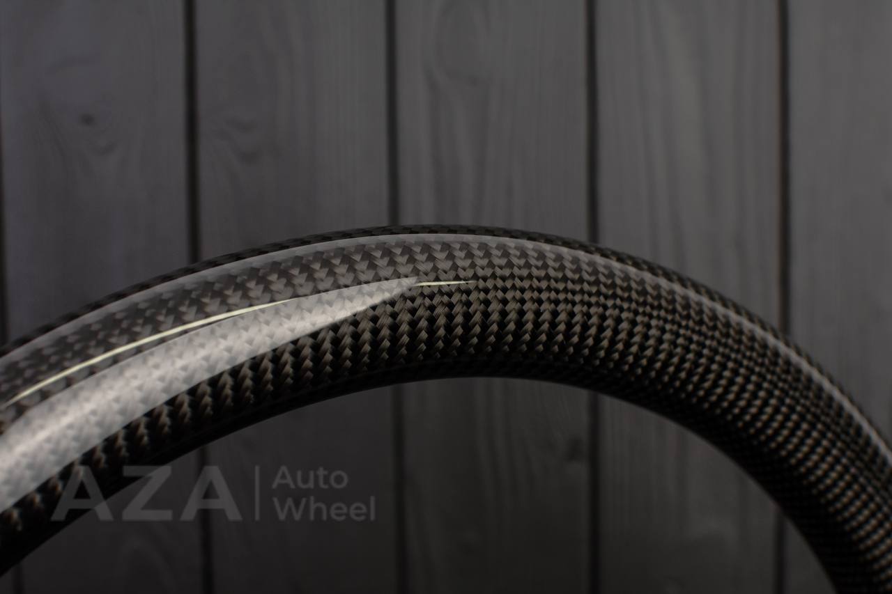 Steering wheel Square Body GM C/K/C10/C5/K5/K10/K20/K30 (1973-1987) Carbon fiber/Perforated leather (can be any color stitching and stripe) - Image 14
