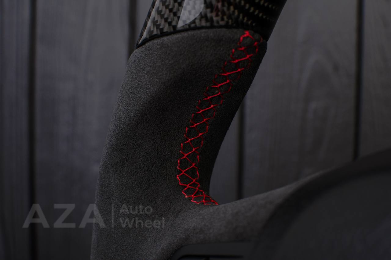 Steering wheel BMW 2011-2016 5/6/7 SERIES Carbon fiber/Alcantara/Red stripe (can be any color) - Image 13