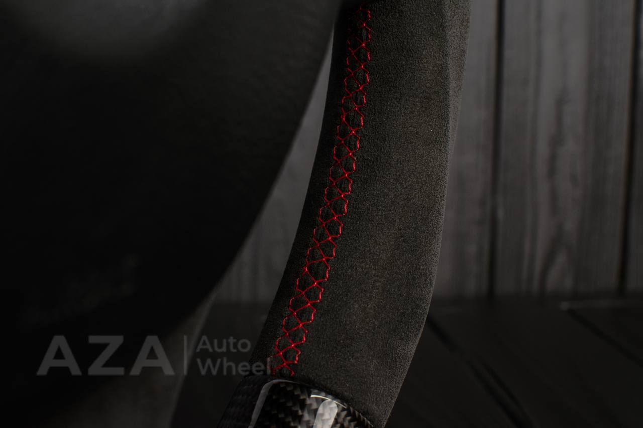 Steering wheel BMW 2011-2016 5/6/7 SERIES Carbon fiber/Alcantara/Red stripe (can be any color) - Image 15