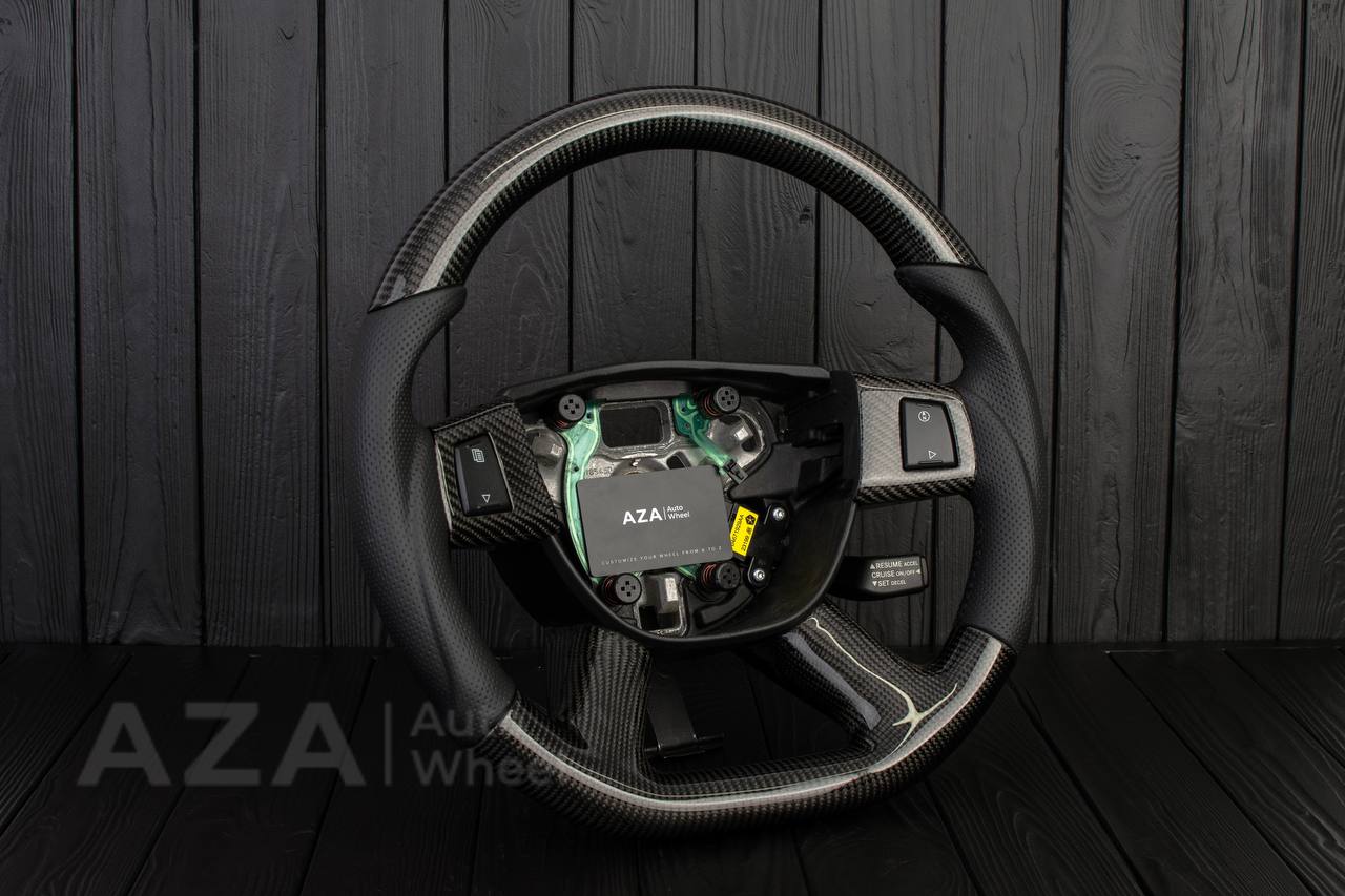 Steering wheel 2005-2010 Jeep Grand Cherokee SRT-8 Carbon fiber/Perforated leather/Can Have Stripe (Any Color) - Image 4