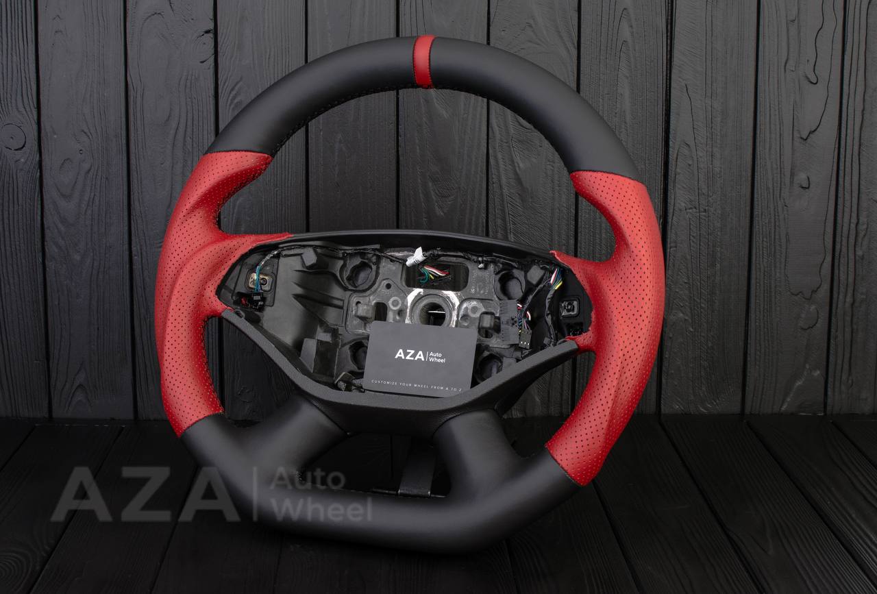 Steering wheel 2014-2020 Chevrolet Impala Napa/Perforated leather/Red Stripe (Any Color) - Image 3