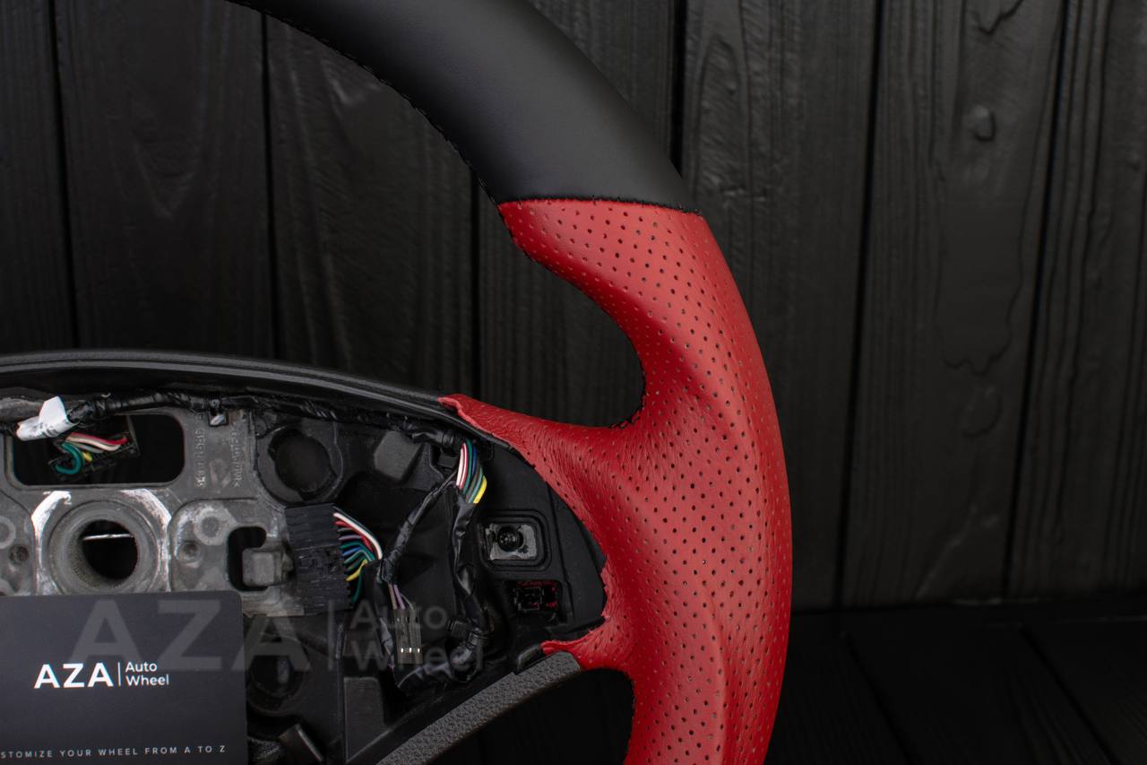 Steering wheel 2014-2020 Chevrolet Impala Napa/Perforated leather/Red Stripe (Any Color) - Image 5