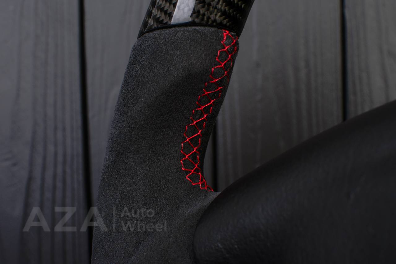 Steering wheel Corvette C5 Reduced diameter Carbon fiber/Alcantara/Red stripe - Image 12