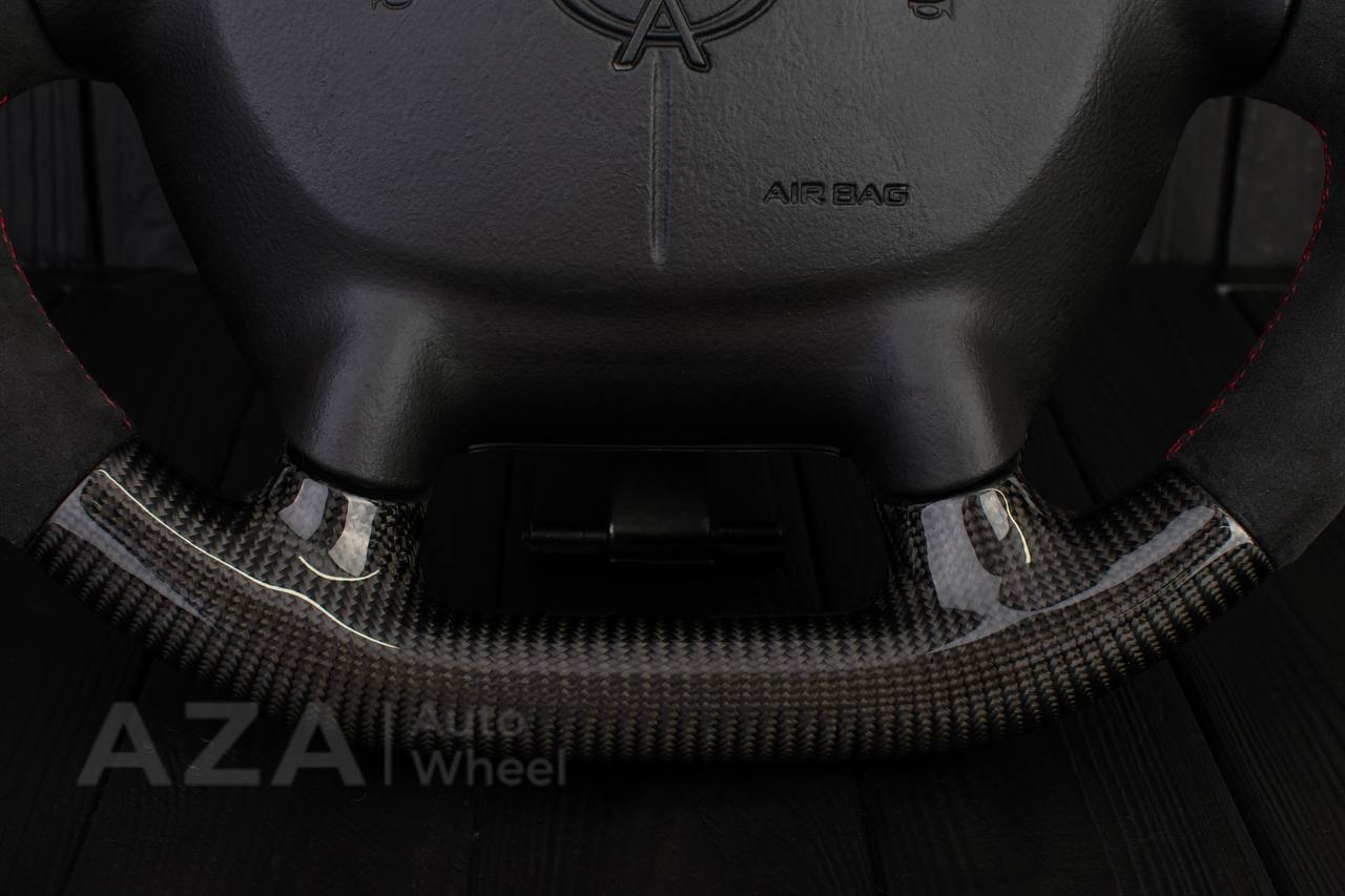 Steering wheel Corvette C5 Reduced diameter Carbon fiber/Alcantara/Red stripe - Image 15