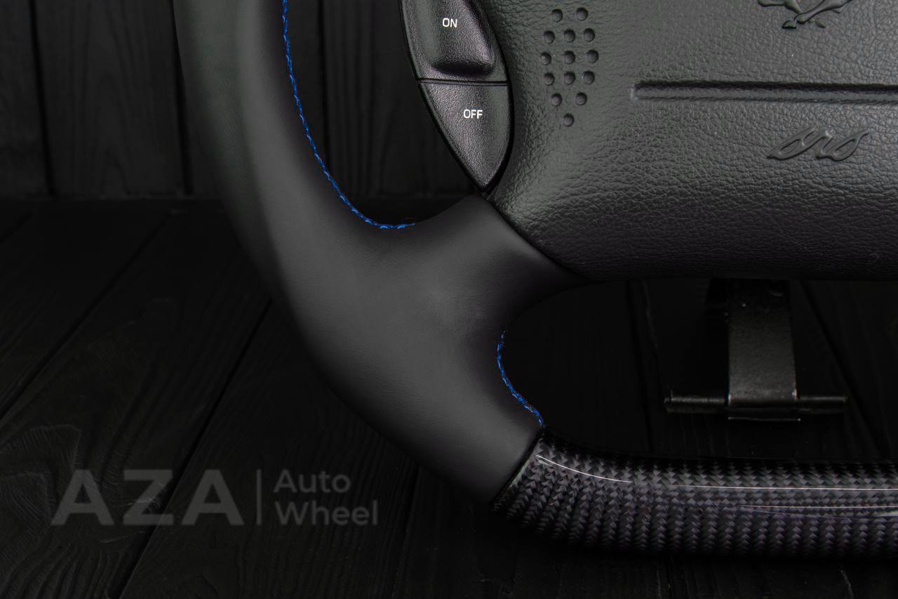 Steering wheel Ford Mustang GT Cobra Carbon fiber/Napa/Blue stripe (can be any color) - Image 10