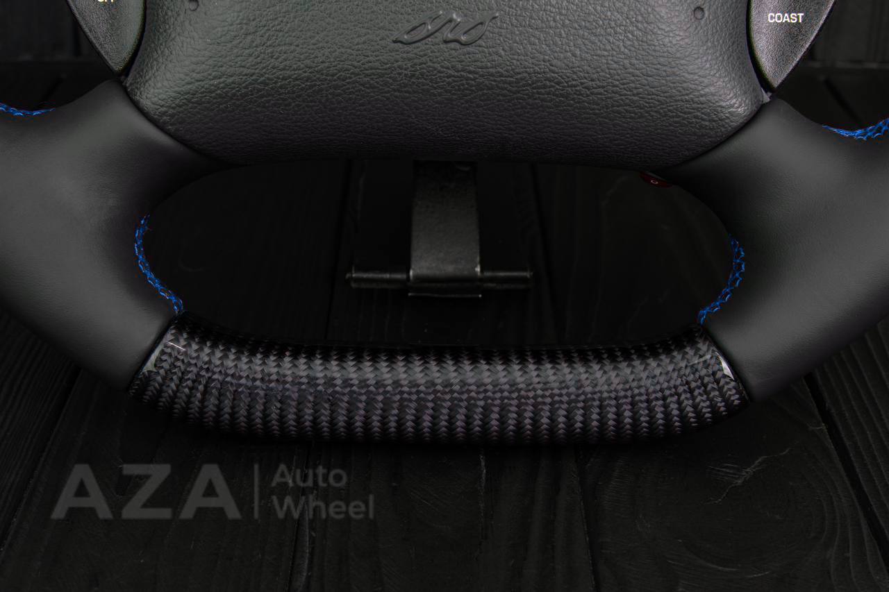 Steering wheel Ford Mustang GT Cobra Carbon fiber/Napa/Blue stripe (can be any color) - Image 12