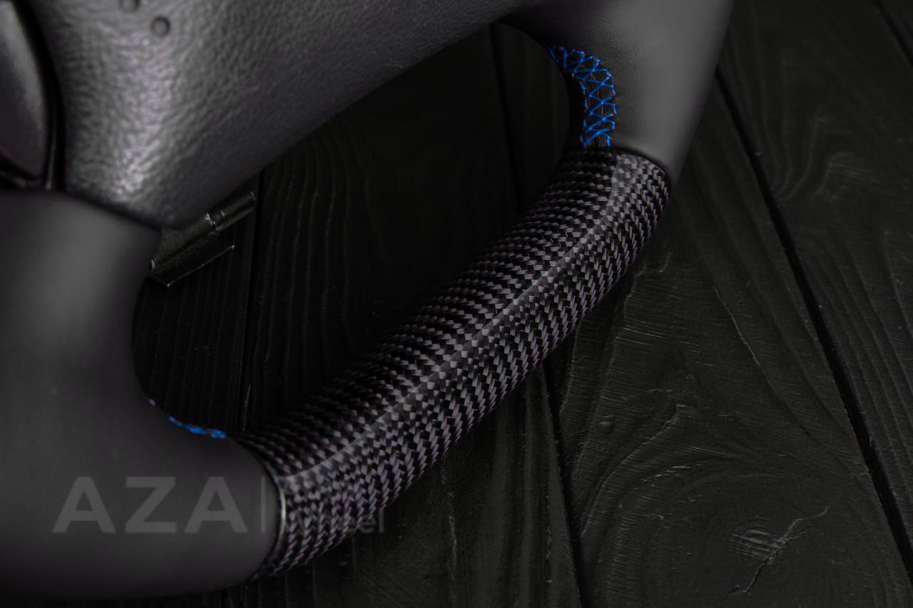 Steering wheel Ford Mustang GT Cobra Carbon fiber/Napa/Blue stripe (can be any color) - Image 15
