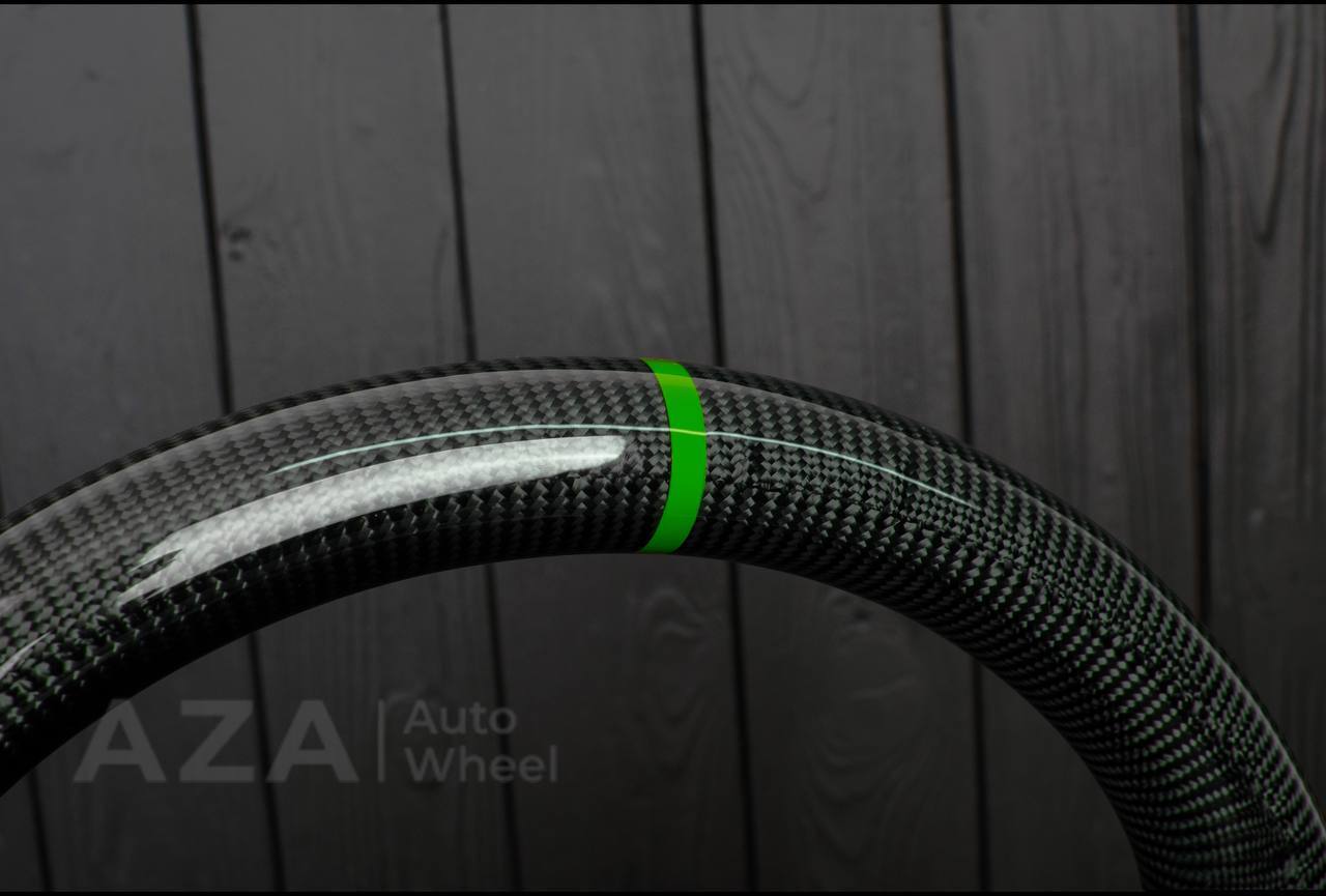 Steering Wheel Dodge 2004-2008 Carbon fiber/Alcantara/Lime stripe - Image 5
