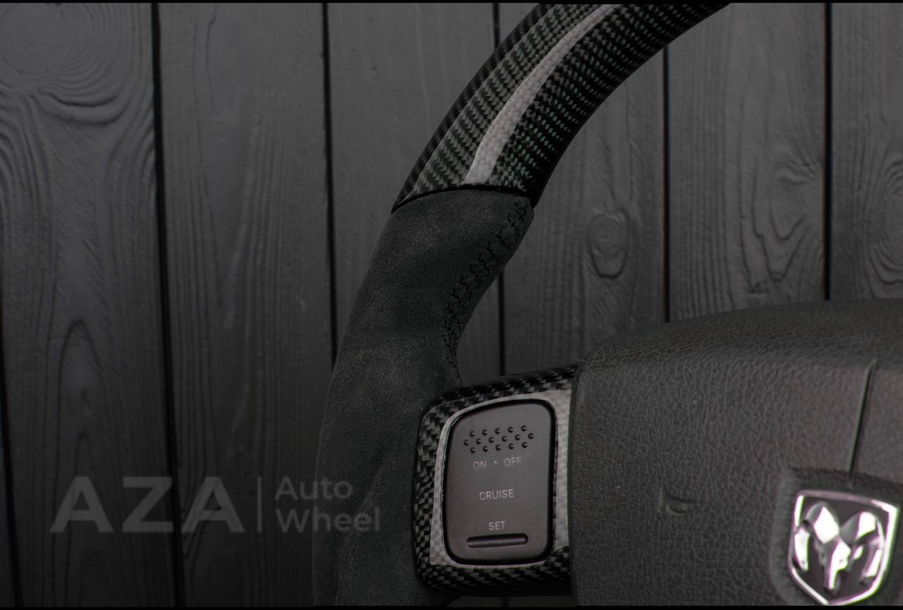 Steering Wheel Dodge 2004-2008 Carbon fiber/Alcantara/Lime stripe - Image 7