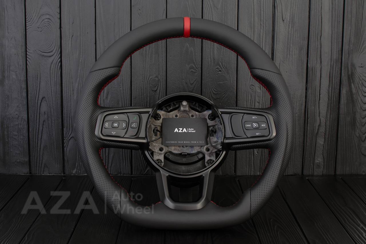 Steering wheel Jeep JL Wrangler 2018-2021 Napa/Perforated leather/Red stripe