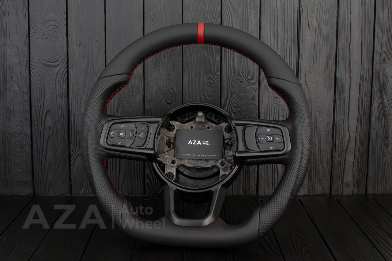 Steering wheel Jeep JL Wrangler 2018-2021 Napa/Perforated leather/Red stripe - Image 3