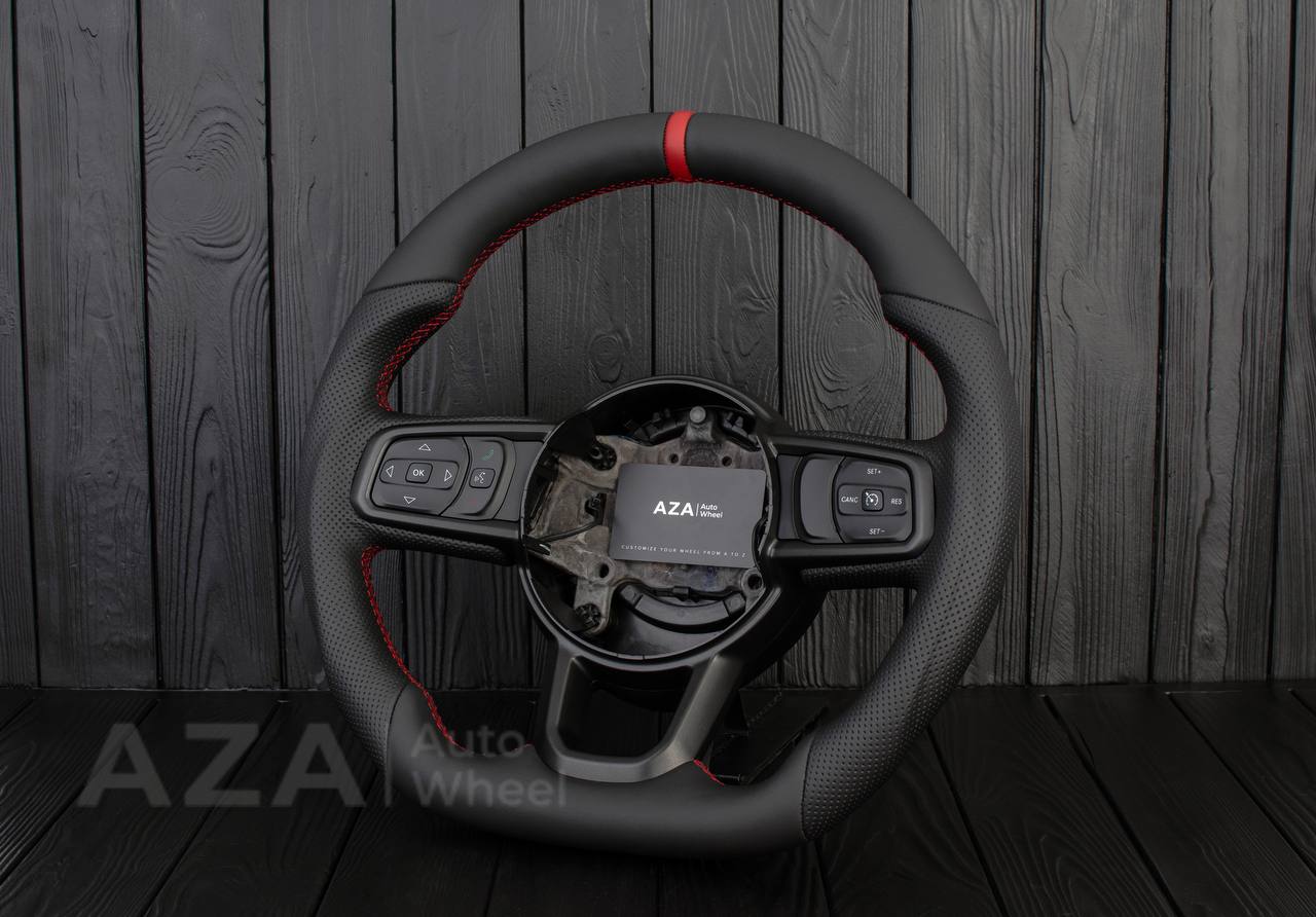 Steering wheel Jeep JL Wrangler 2018-2021 Napa/Perforated leather/Red stripe - Image 4