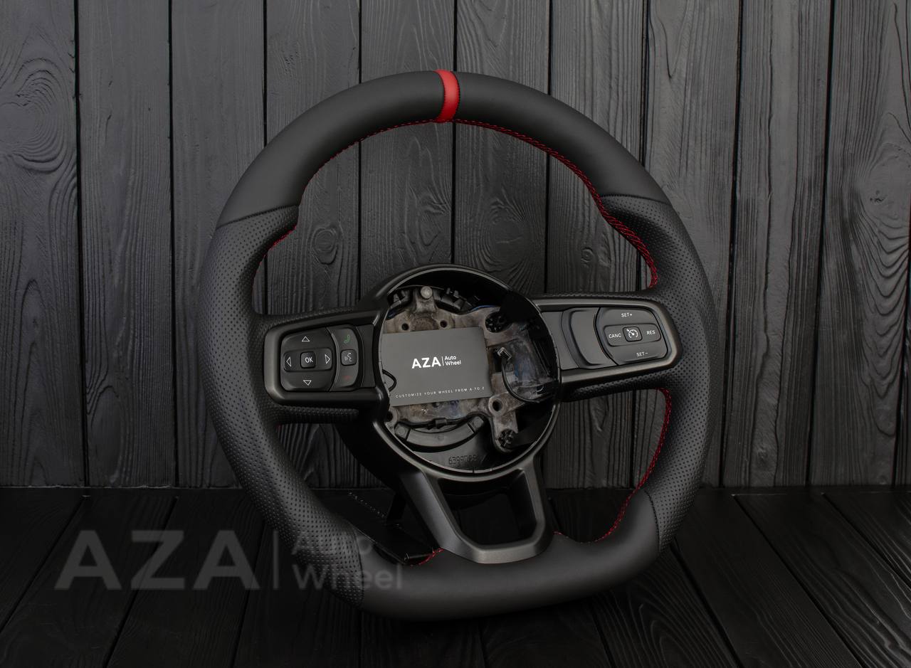 Steering wheel Jeep JL Wrangler 2018-2021 Napa/Perforated leather/Red stripe - Image 5