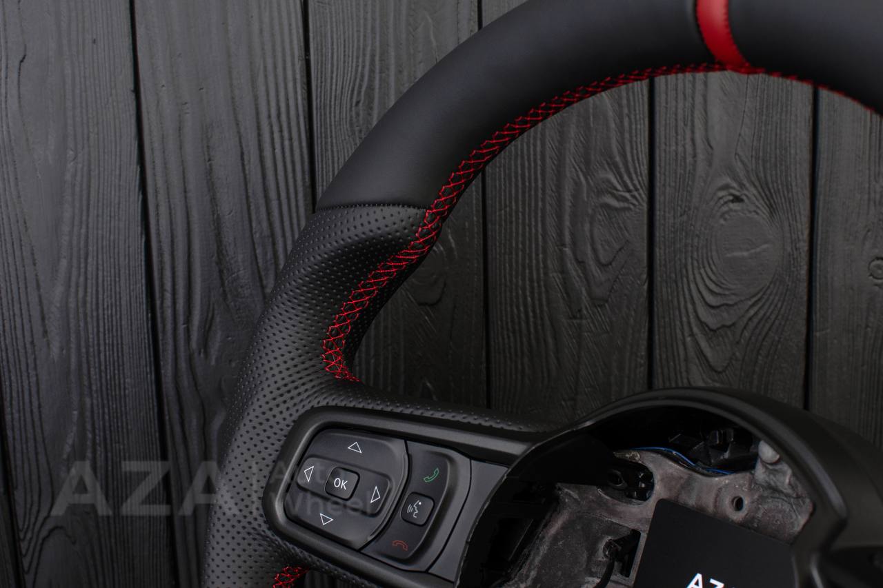 Steering wheel Jeep JL Wrangler 2018-2021 Napa/Perforated leather/Red stripe - Image 10
