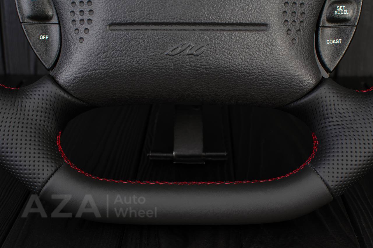 Steering wheel Ford Mustang GT Cobra Napa/Perforated leather/Red stripe - Image 10