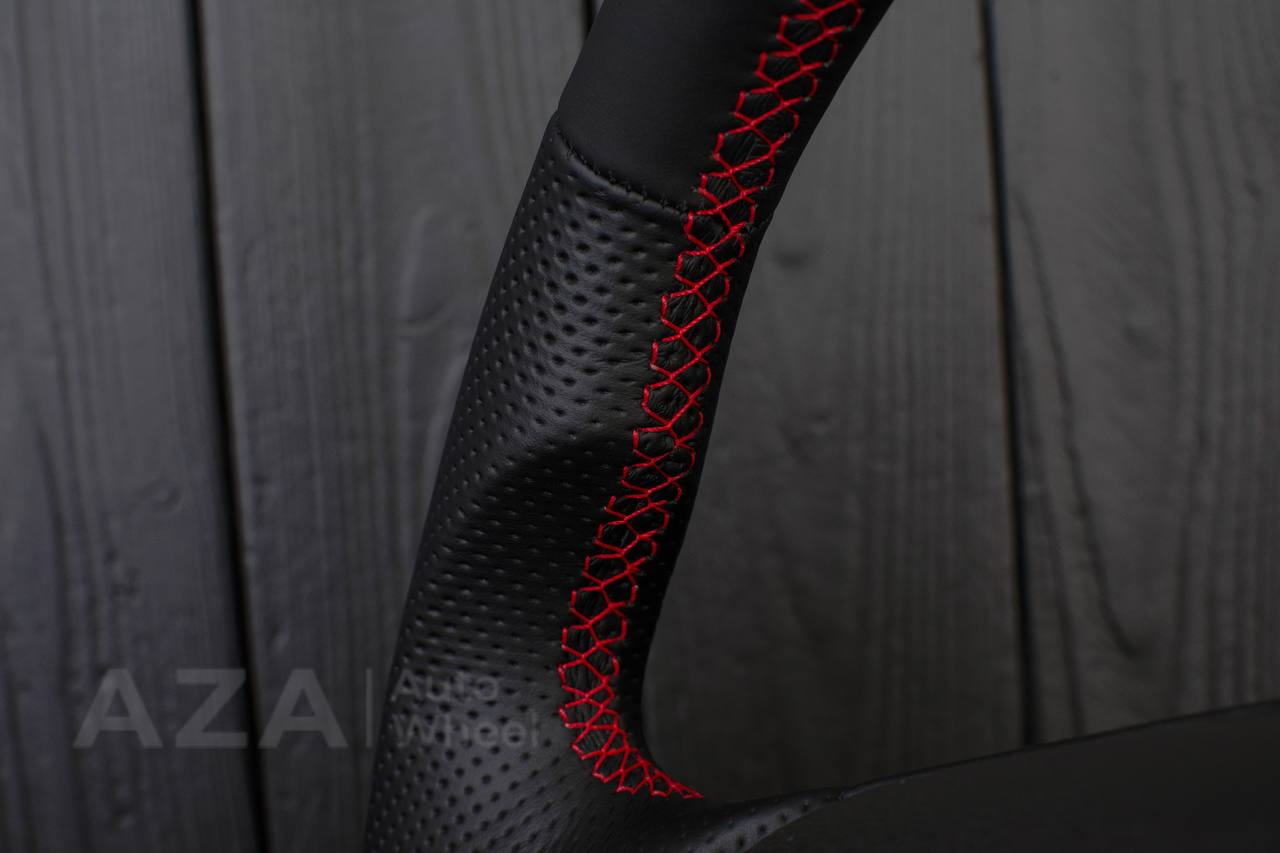 Steering wheel Ford Mustang GT Cobra Napa/Perforated leather/Red stripe - Image 13