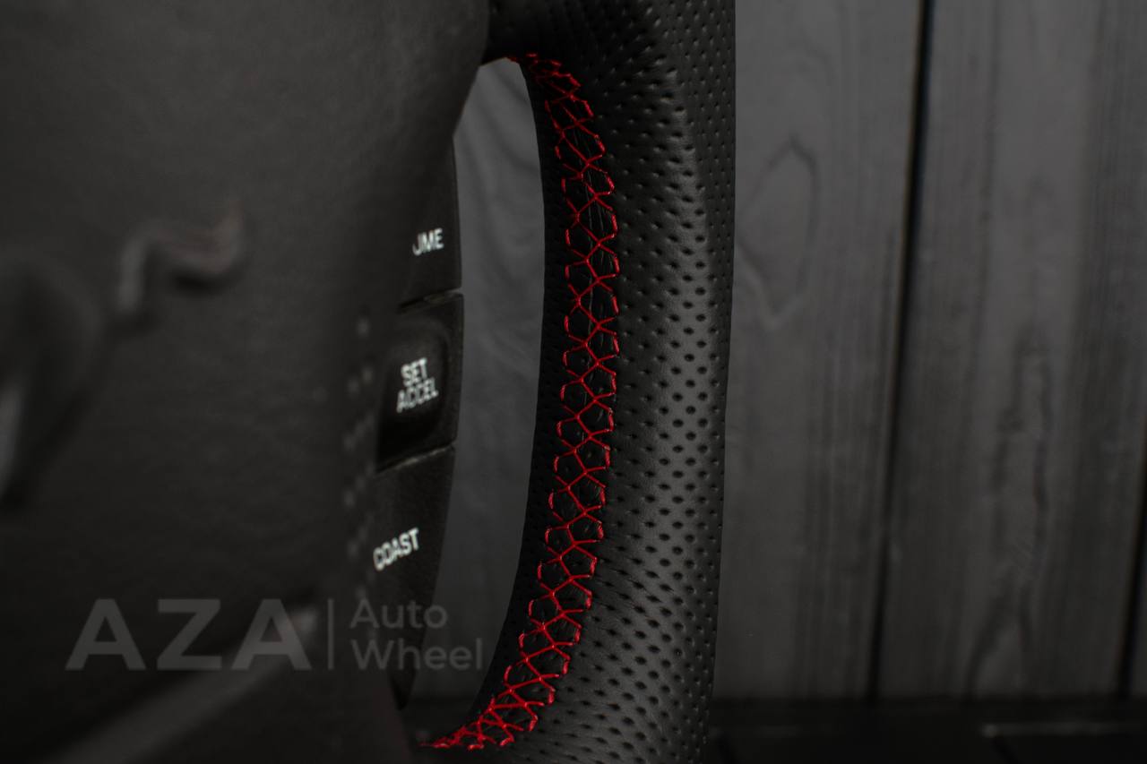 Steering wheel Ford Mustang GT Cobra Napa/Perforated leather/Red stripe - Image 15