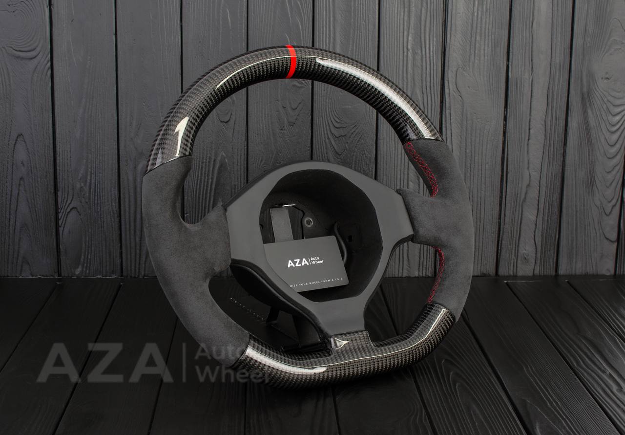 Steering wheel Lamborghini Murcielago Service/Modification Carbon Fiber/Alcantara/Red stripe - Image 4