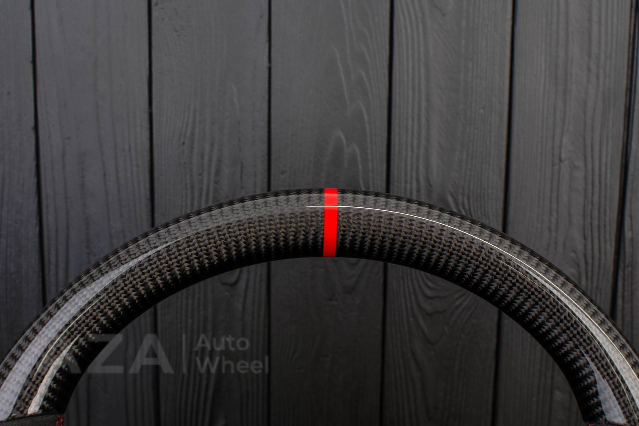 Steering wheel Lamborghini Murcielago Service/Modification Carbon Fiber/Alcantara/Red stripe - Image 5