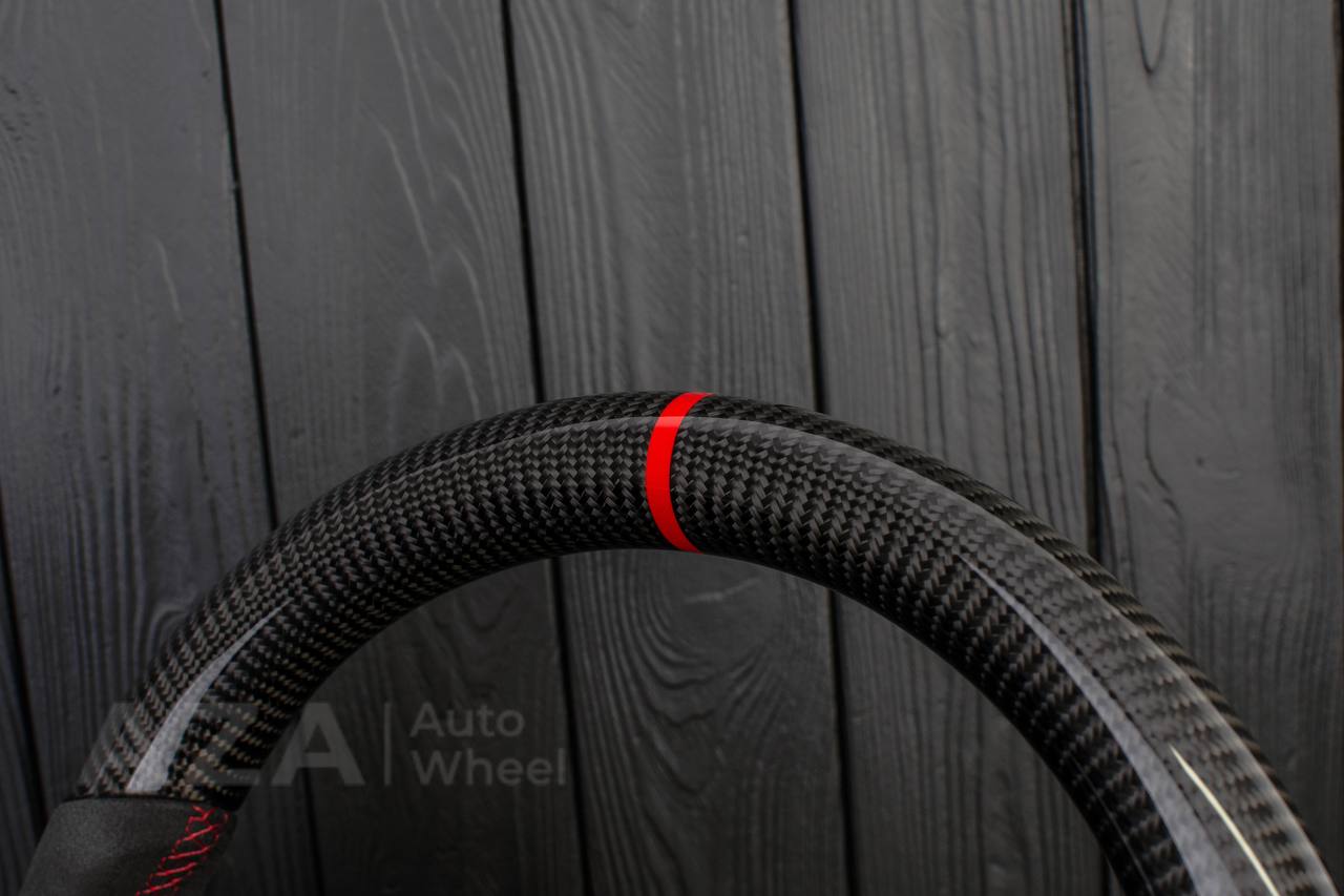 Steering wheel Lamborghini Murcielago Service/Modification Carbon Fiber/Alcantara/Red stripe - Image 6