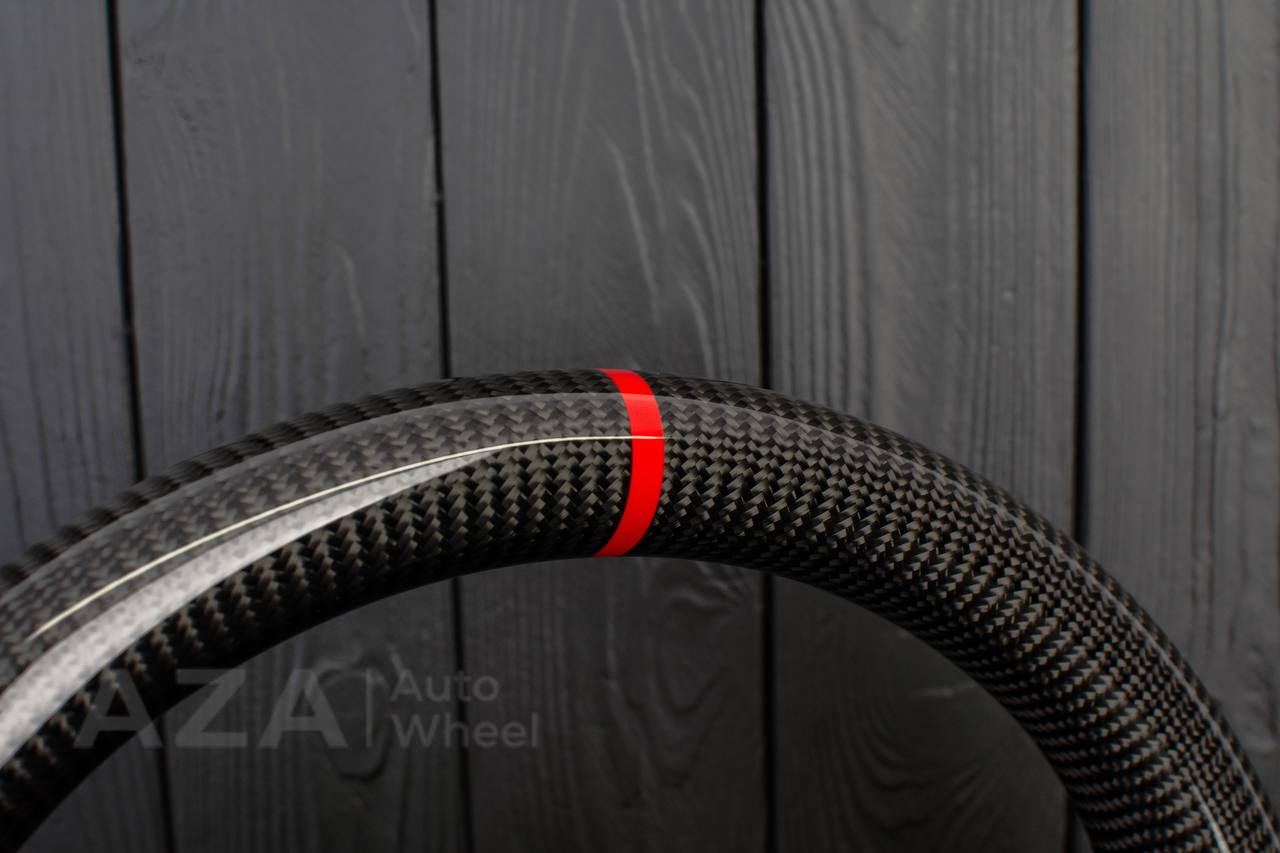 Steering wheel Lamborghini Murcielago Service/Modification Carbon Fiber/Alcantara/Red stripe - Image 7
