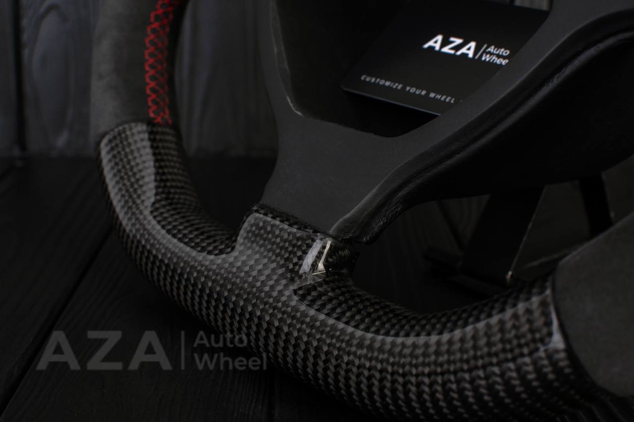 Steering wheel Lamborghini Murcielago Service/Modification Carbon Fiber/Alcantara/Red stripe - Image 9
