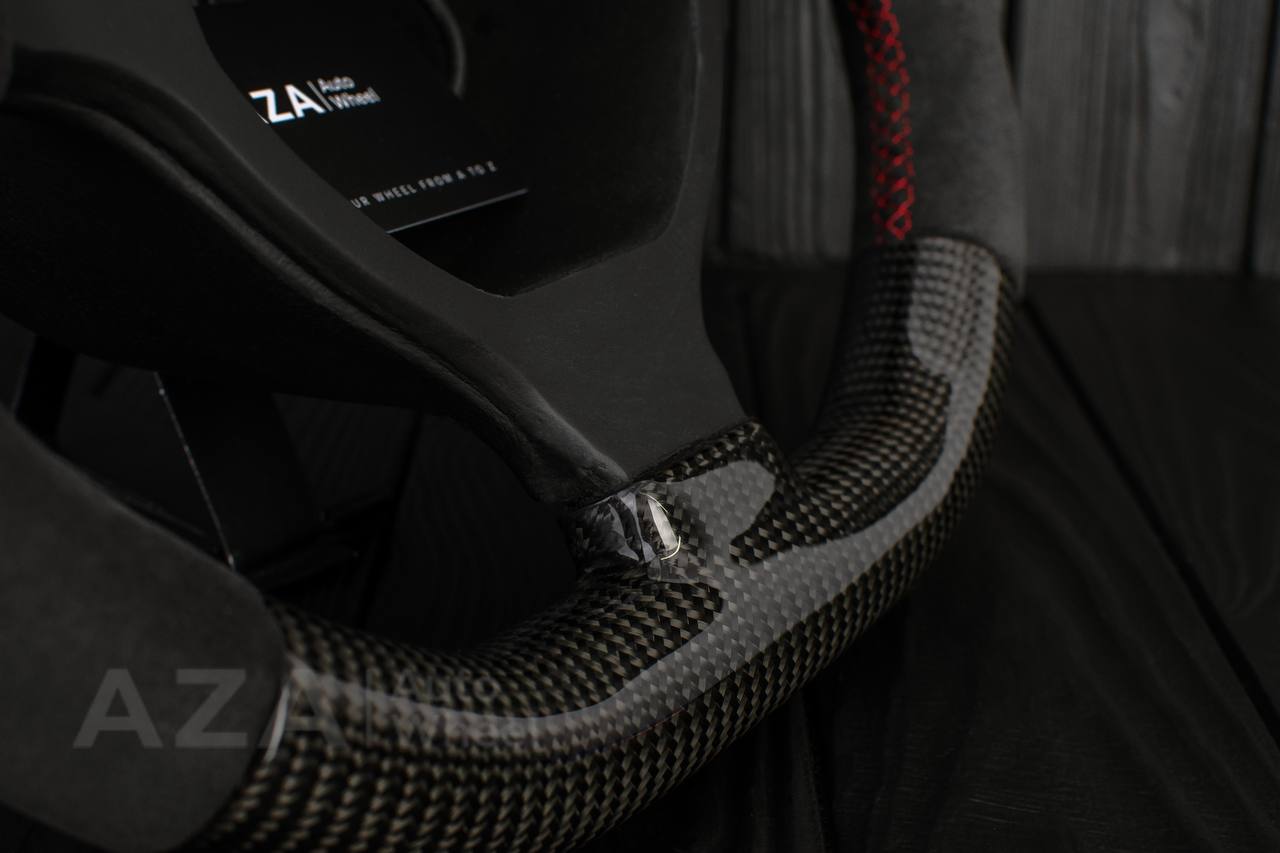 Steering wheel Lamborghini Murcielago Service/Modification Carbon Fiber/Alcantara/Red stripe - Image 11