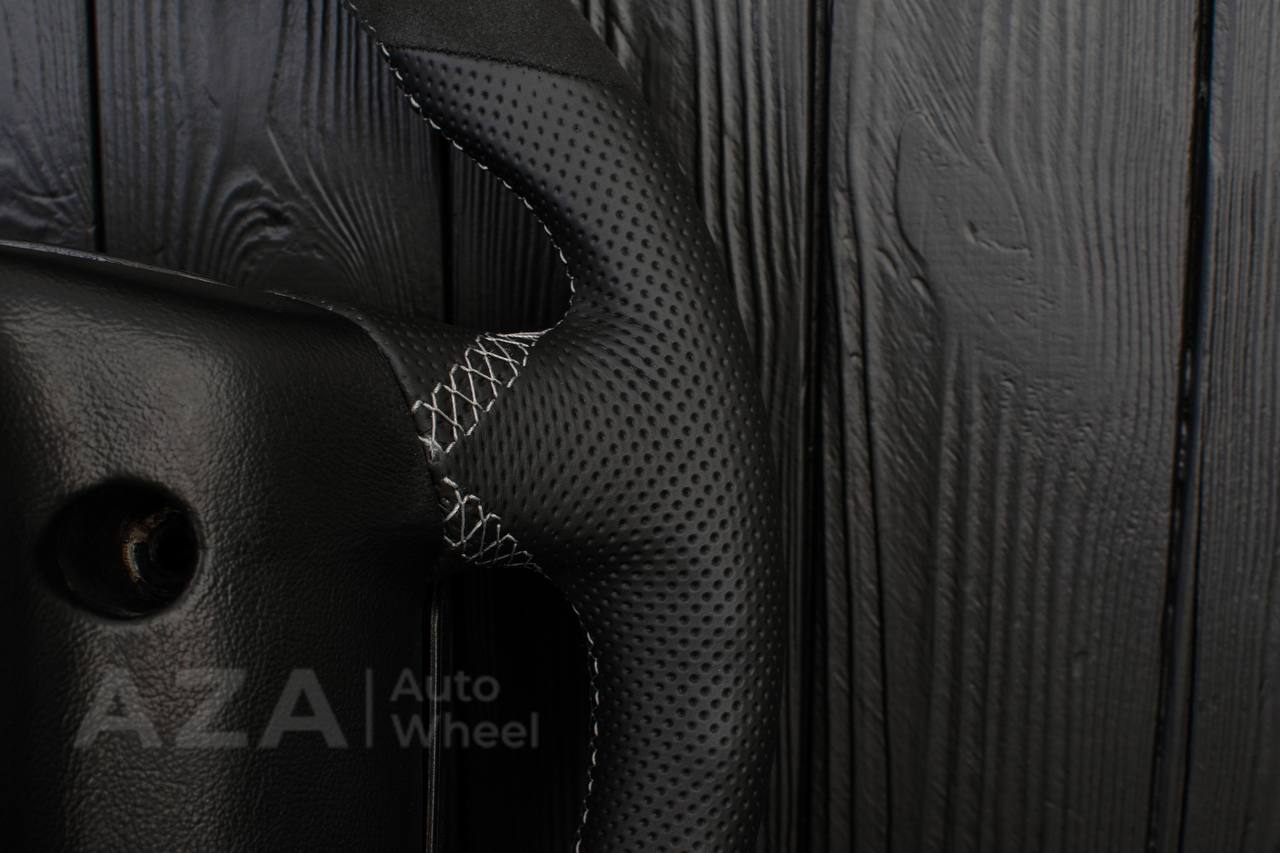 Steering Wheel Fox Body Ford Mustang GT Cobra SVT Saleen Roush Alcantara/Perforated leather/Gray stripe - Image 13
