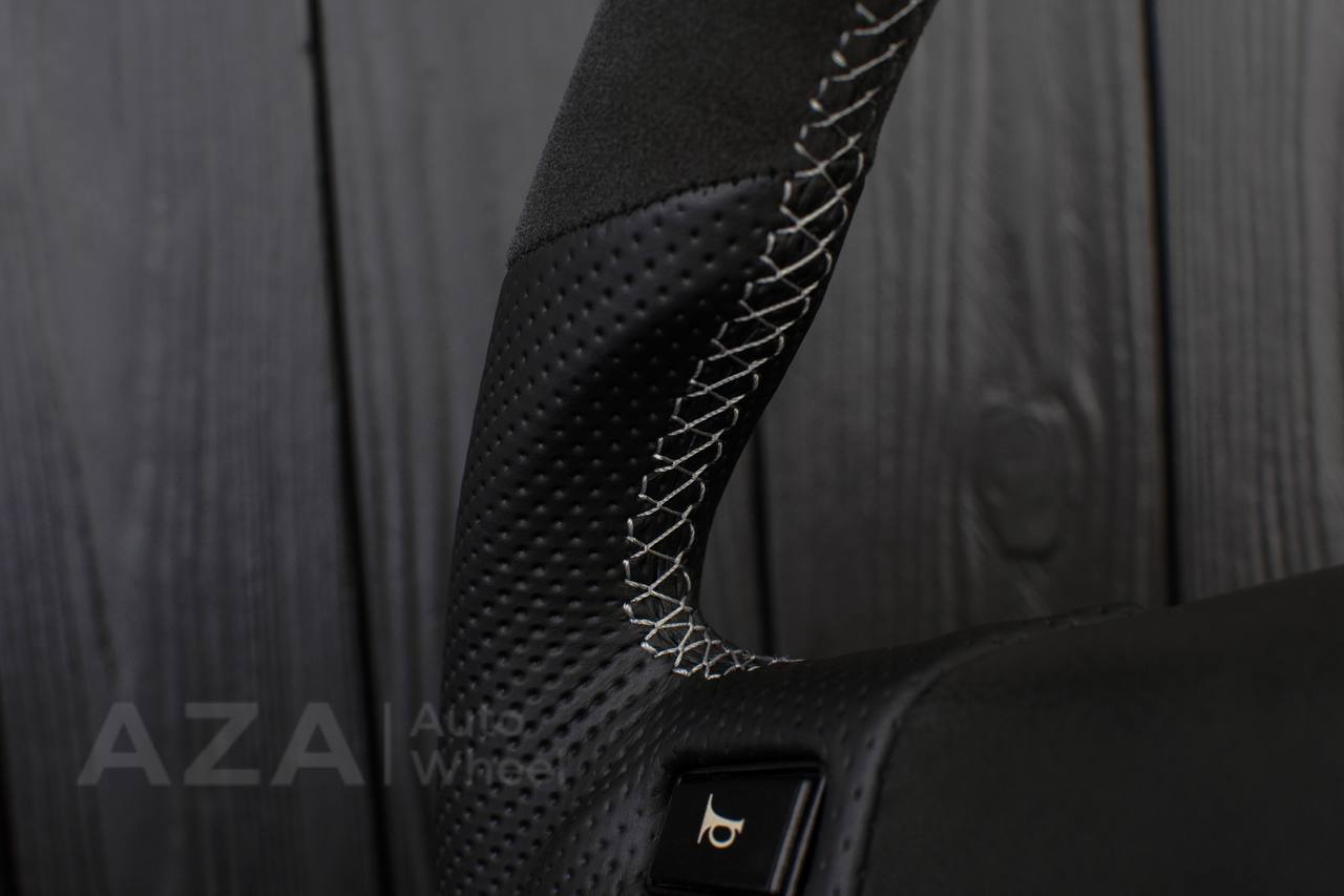 Steering Wheel Fox Body Ford Mustang GT Cobra SVT Saleen Roush Alcantara/Perforated leather/Gray stripe - Image 14
