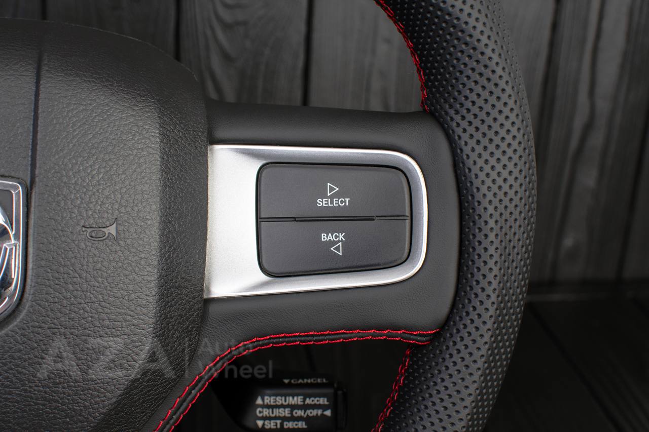 Steering wheel Dodge Ram 2009-2010 Custom shaped/Thicker Napa/Perforated leather/Red stripe - Image 12