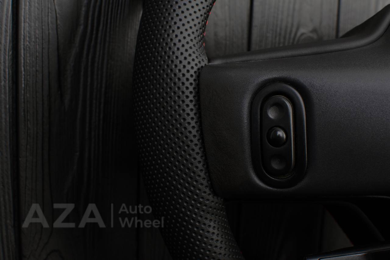 Steering wheel Dodge Ram 2009-2010 Custom shaped/Thicker Napa/Perforated leather/Red stripe - Image 14