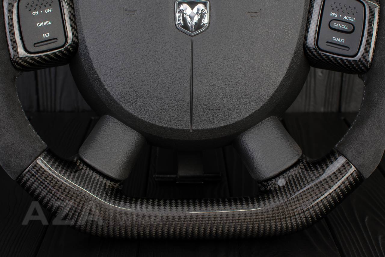 Steering wheel Dodge 2004-2008 Carbon fiber/Alcantara/Gray stripe - Image 9