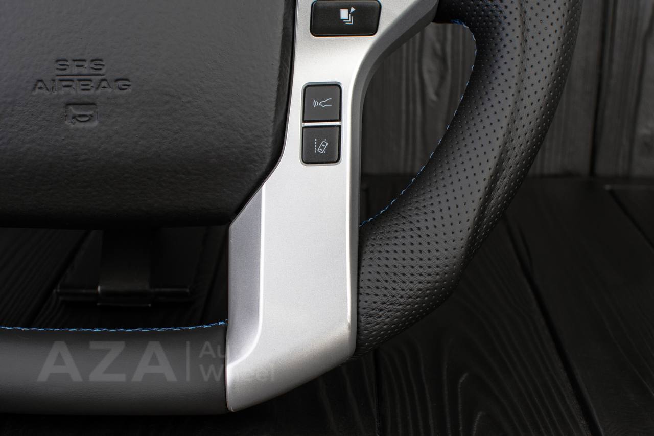 Steering wheel Toyota 4Runner/Tacoma/Tundra/Sequoia 2010+ Alcantara/Genuine leather/Light blue stripe - Image 9