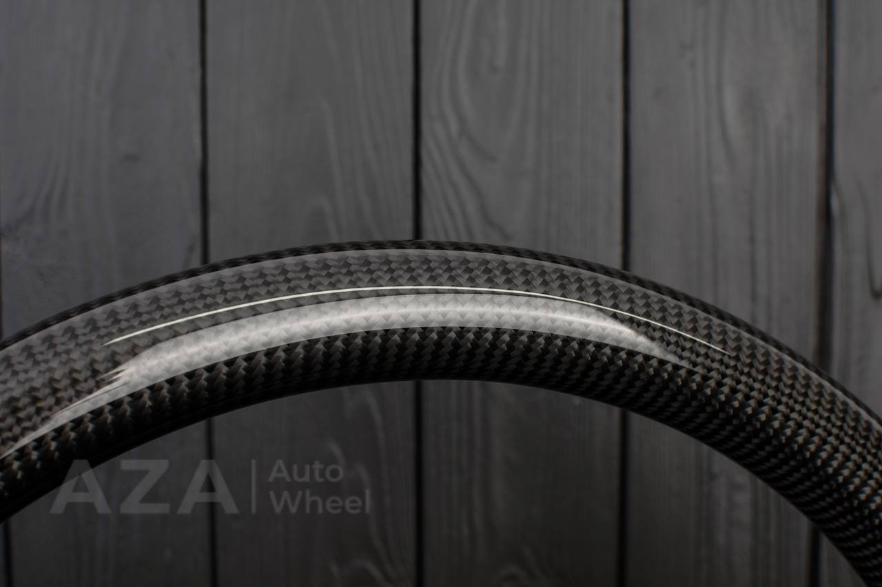 Steering wheel Square Body GM C/K/C10/C5/K5/K10/K20/K30 (1973-1987) Carbon fiber/Perforated leather (can be any color stitching and stripe) - Image 5