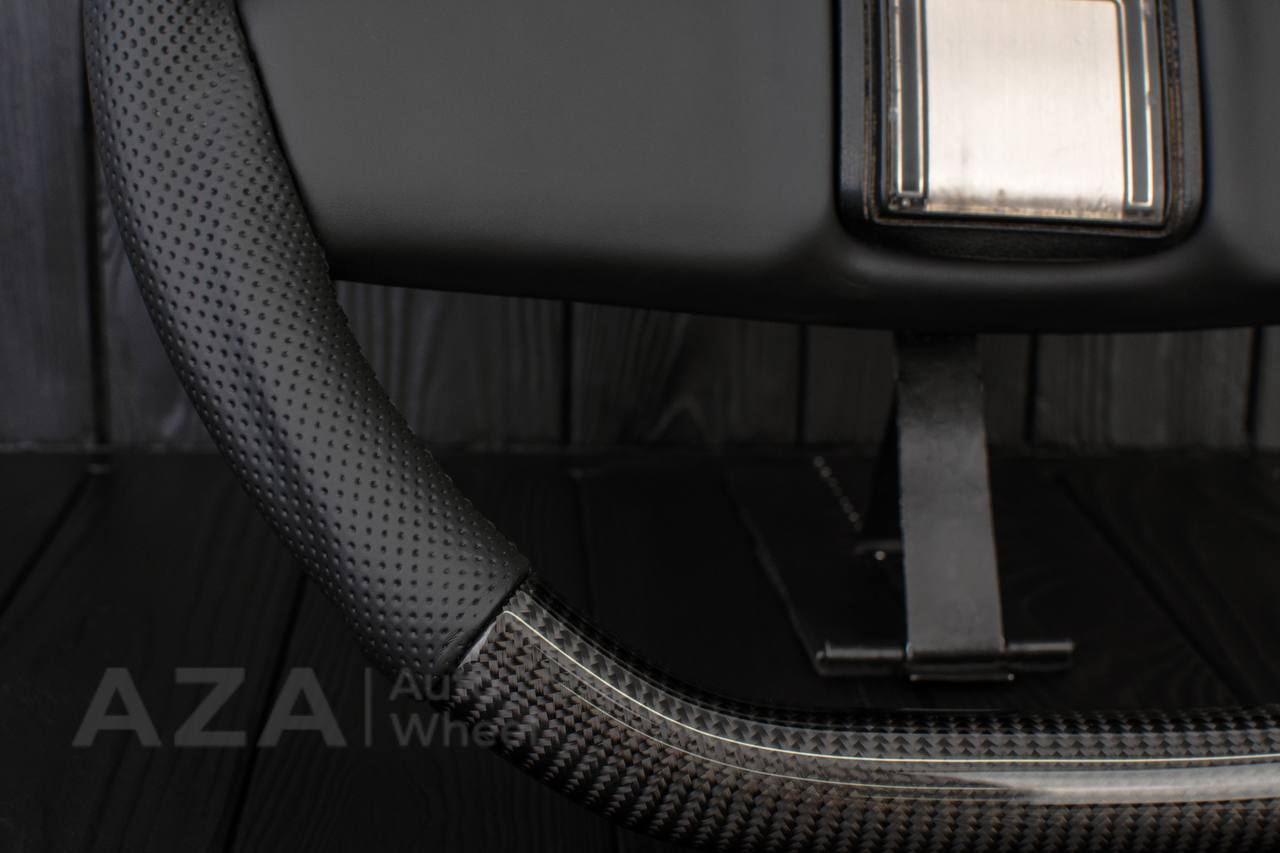 Steering wheel Square Body GM C/K/C10/C5/K5/K10/K20/K30 (1973-1987) Carbon fiber/Perforated leather (can be any color stitching and stripe) - Image 9
