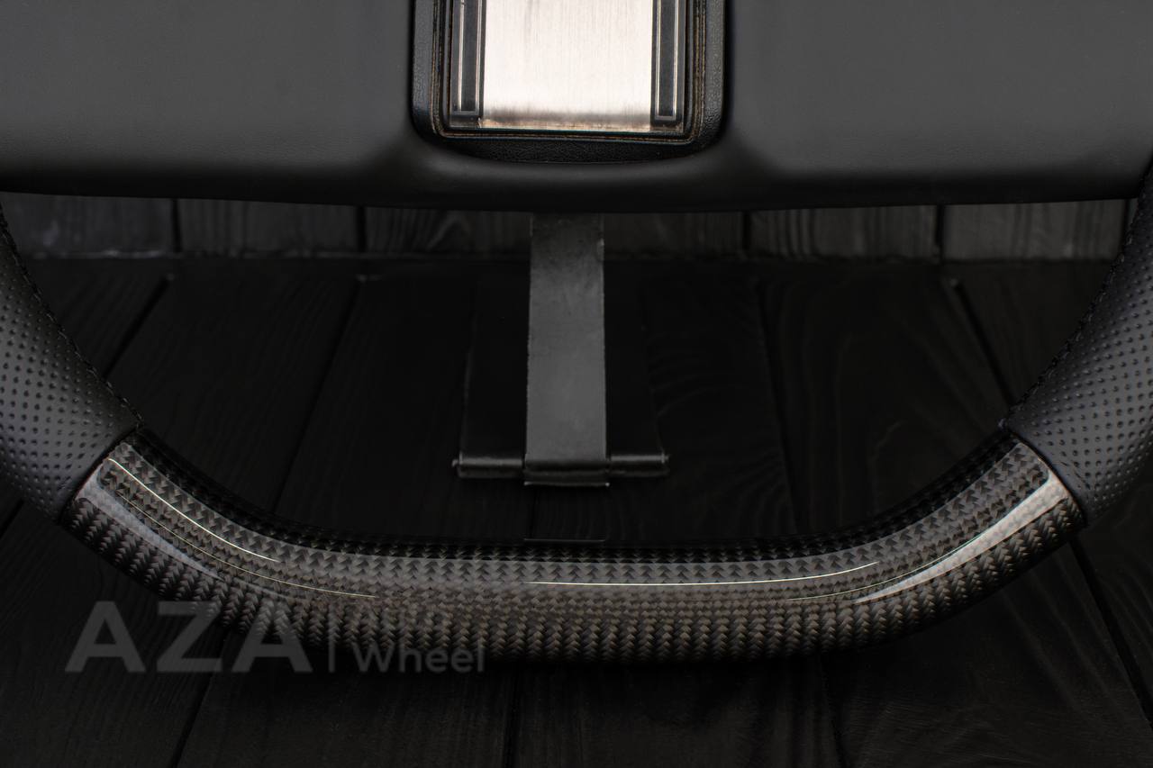 Steering wheel Square Body GM C/K/C10/C5/K5/K10/K20/K30 (1973-1987) Carbon fiber/Perforated leather (can be any color stitching and stripe) - Image 11