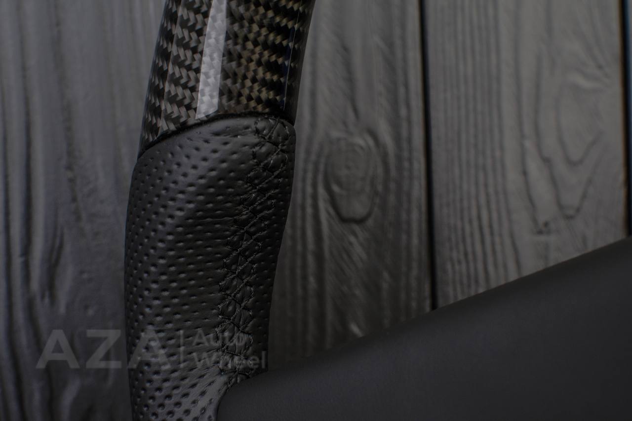 Steering wheel Square Body GM C/K/C10/C5/K5/K10/K20/K30 (1973-1987) Carbon fiber/Perforated leather (can be any color stitching and stripe) - Image 14