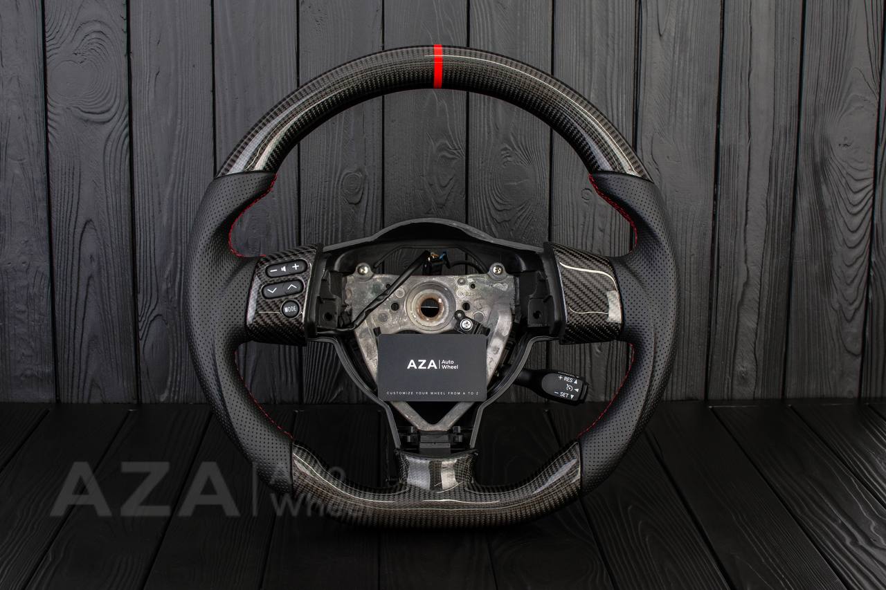 Steering wheel Toyota FJ Cruiser Carbon fiber/Perforated leather/Red stripe