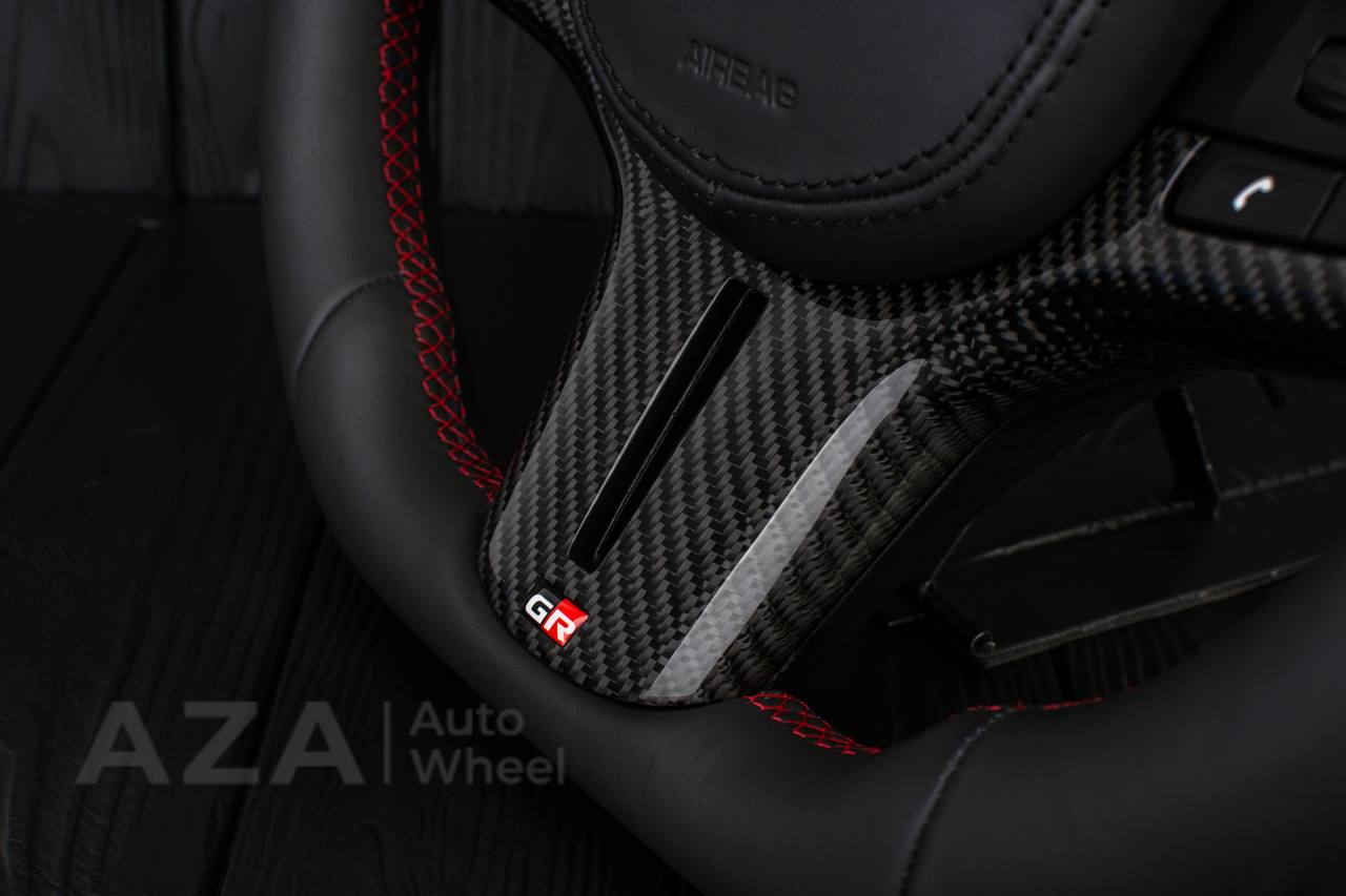 Steering wheel BMW M4 TO 2020+ TOYOTA SUPRA A90/A91 RETROFIT (comes complete with air bag and buttons, can choose any color stripe , stitching and +\- emblems on paddles, PLUG AND PLAY ) - Image 7