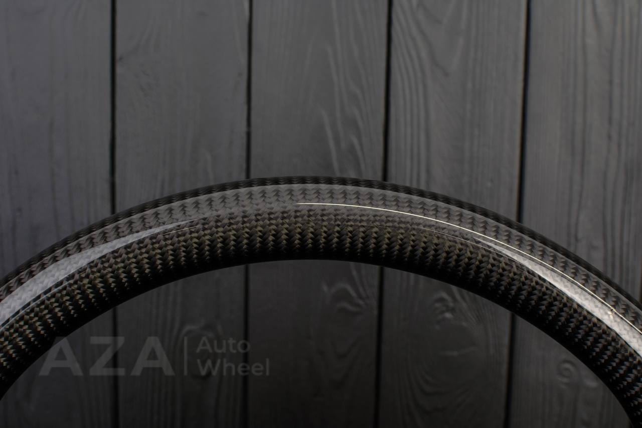 Steering wheel BMW E46 SMG (less paddles) Flat bottom /Carbon fiber/ Napa - Image 7