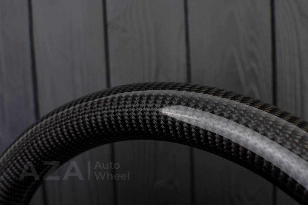 Steering wheel BMW E46 SMG (less paddles) Flat bottom /Carbon fiber/ Napa - Image 8