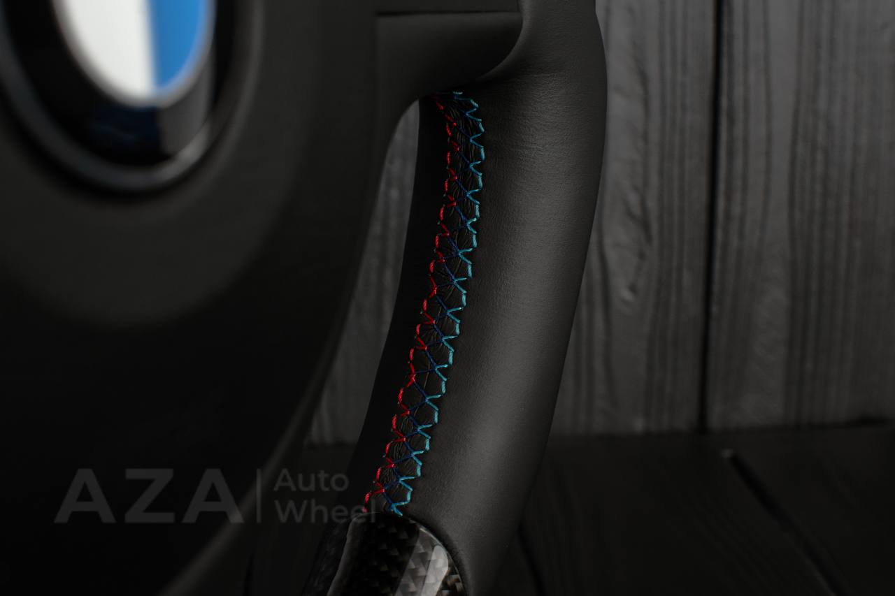Steering wheel BMW E46 SMG (less paddles) Flat bottom /Carbon fiber/ Napa - Image 15